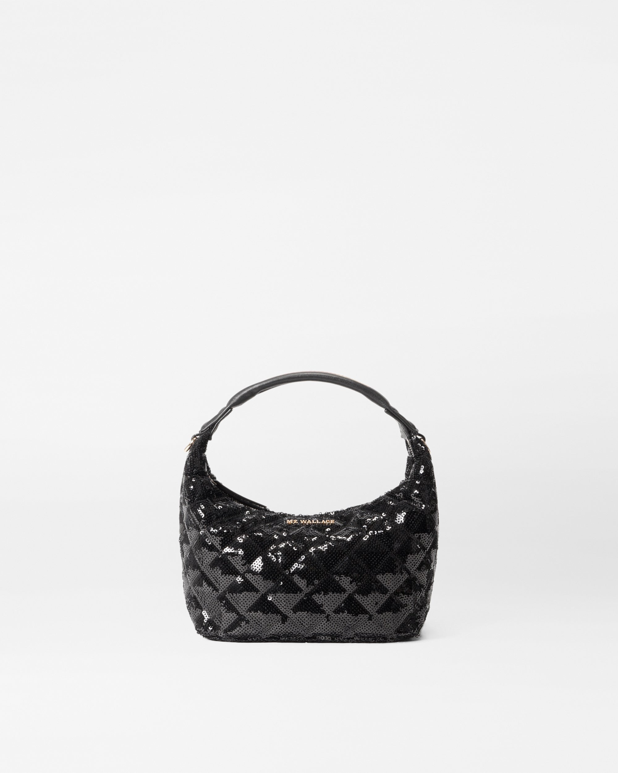 Black Sequin Mini Hobo