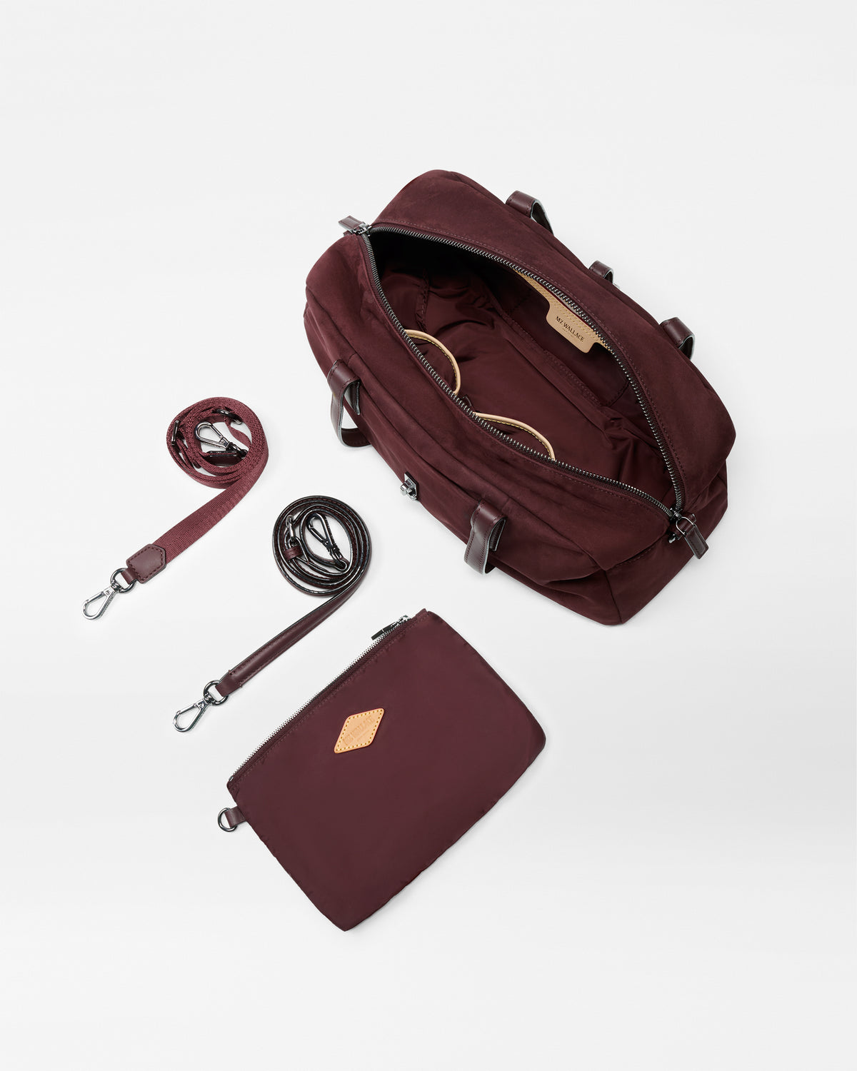 Wine Nubuck Astor Satchel - 4