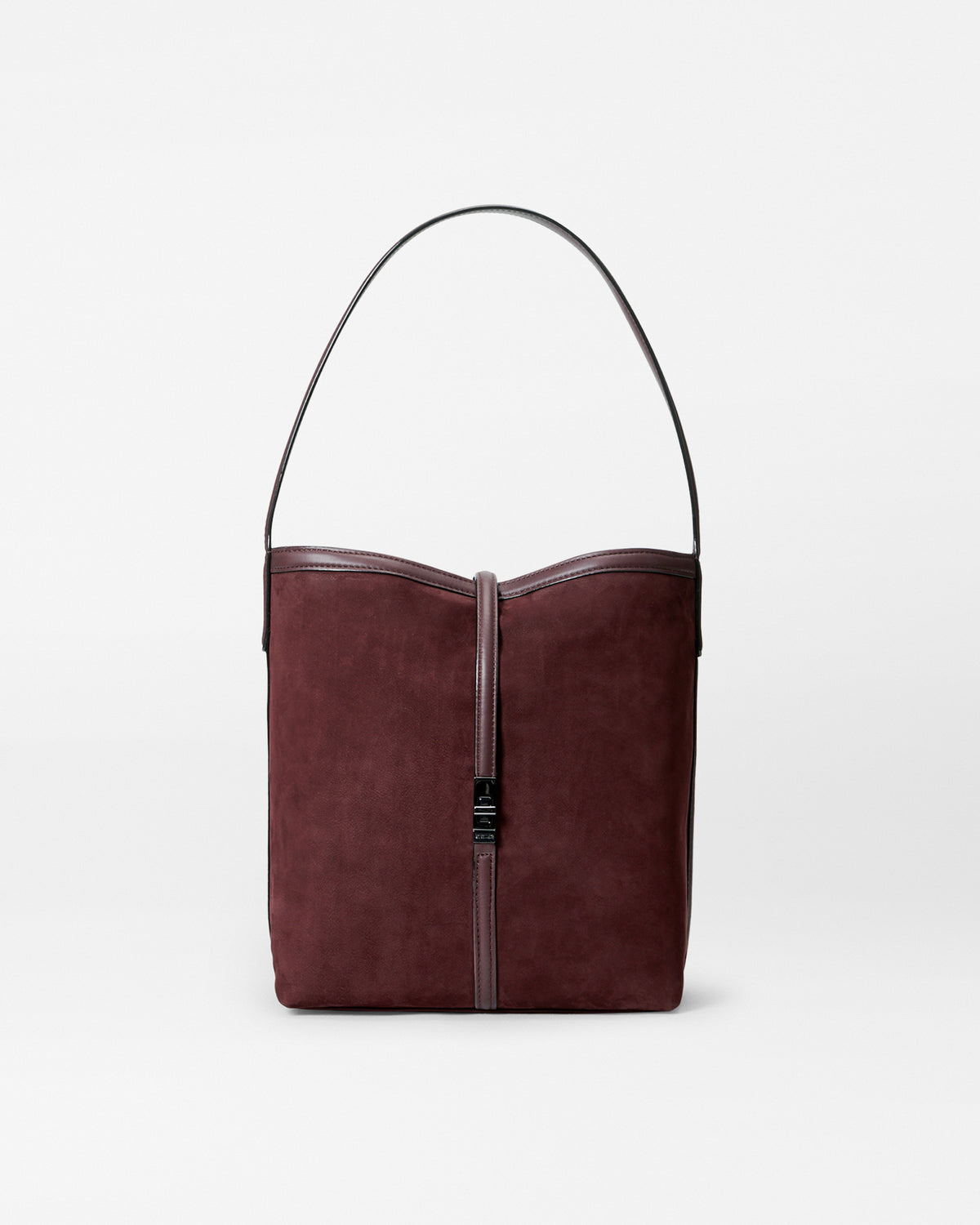 Wine Nubuck Small Astor Hobo - 1