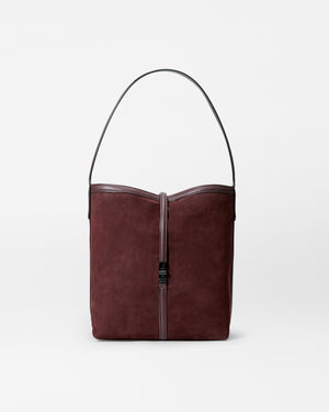 Wine Nubuck Small Astor Hobo