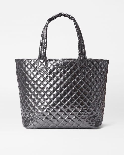 Anthracite Metallic Large Metro Tote Deluxe