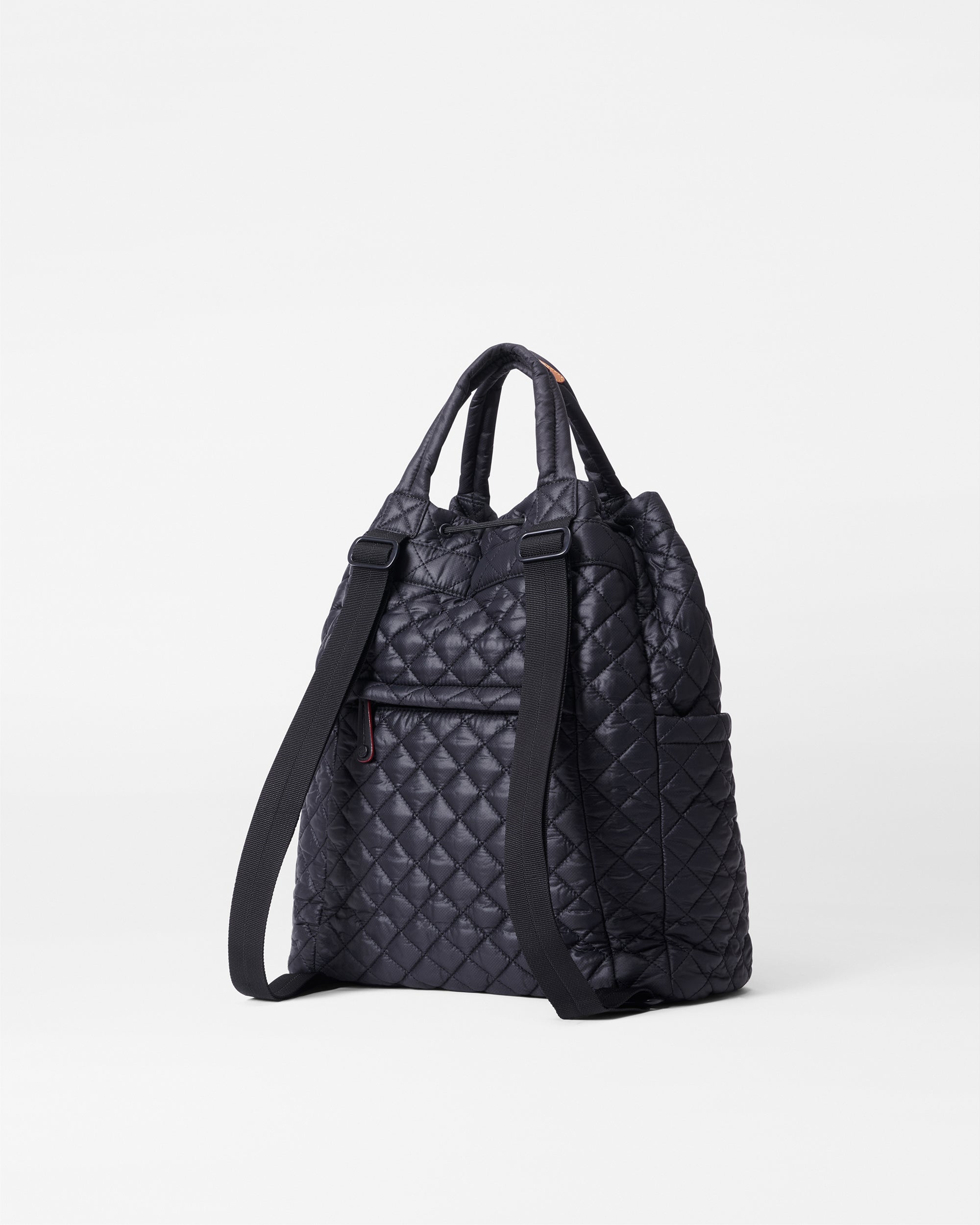 Metro Convertible Quilted Backpack in Black MZ Wallace