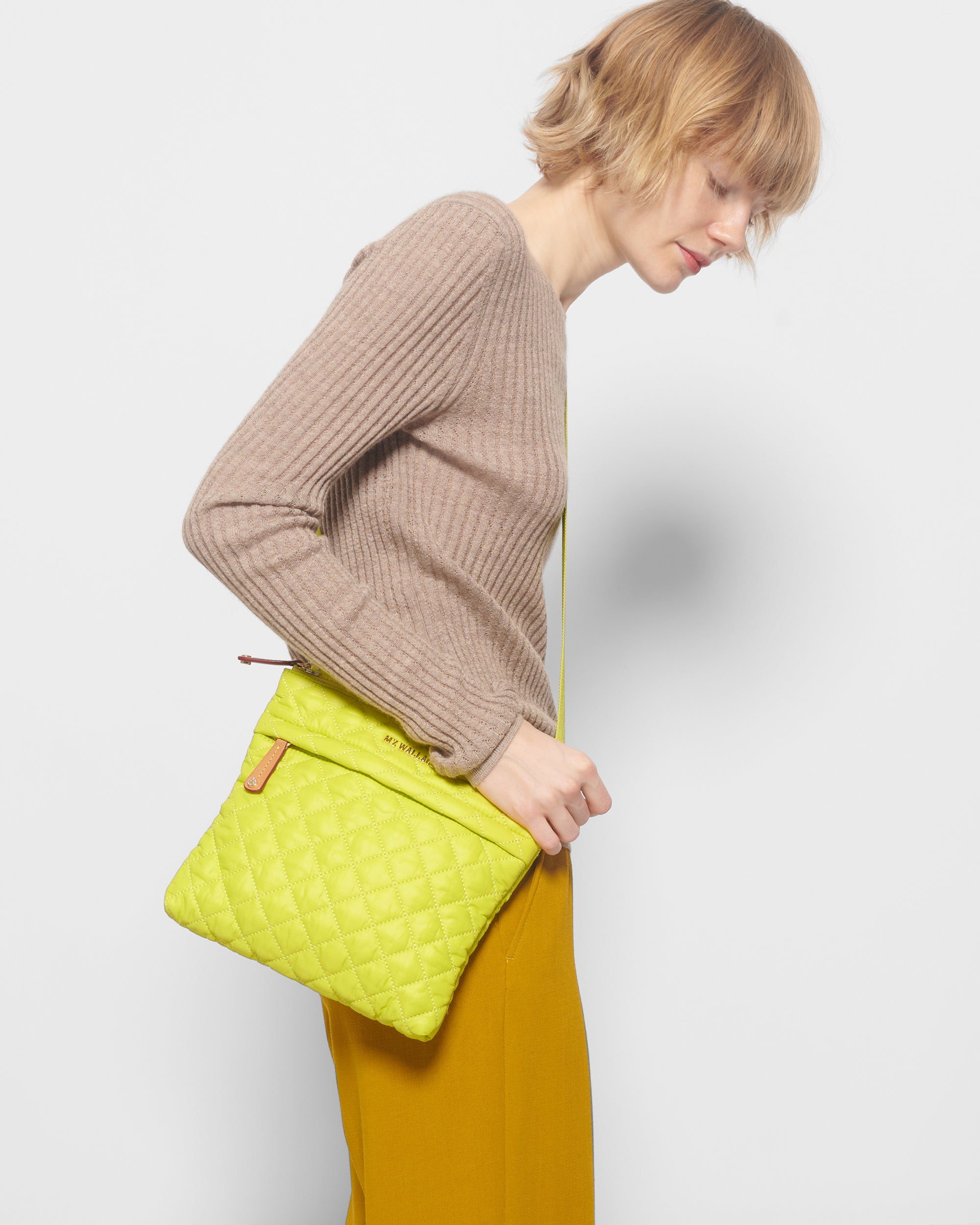 Acid Yellow Metro Flat Crossbody