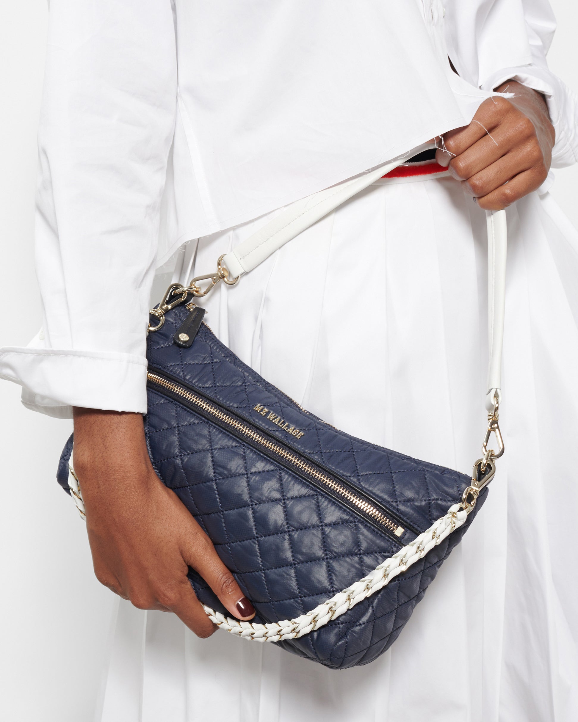 MZ Wallace Crosby Crossbody Sling Dawn/White - trends and gems