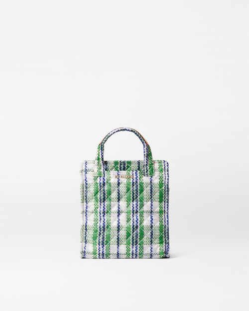 Spring Plaid Mini Box Tote