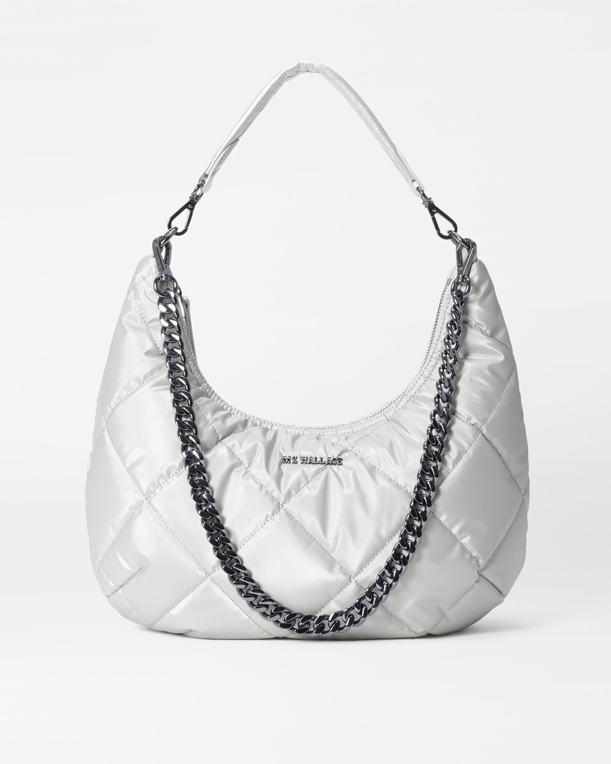 Oyster Metallic Madison Shoulder Bag - 1