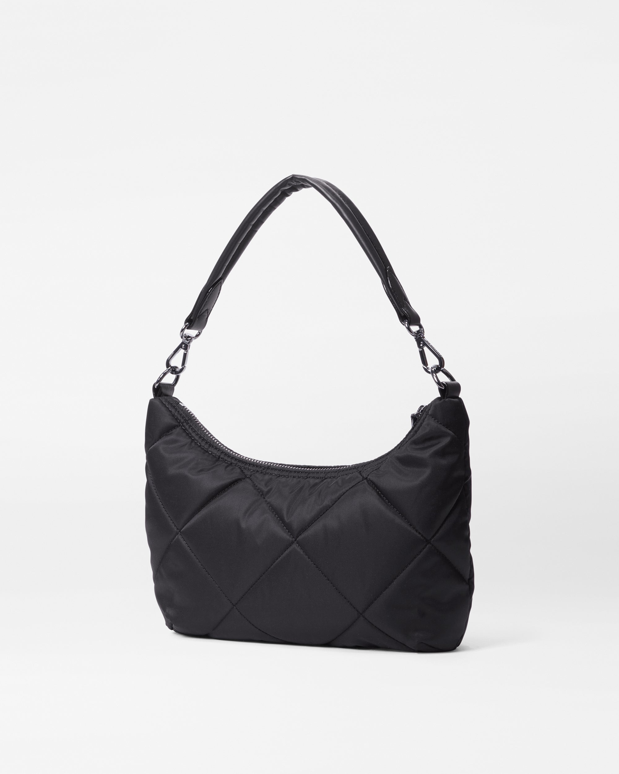 Mz Wallace Black Quilted Small Boweryショルダーバッグ